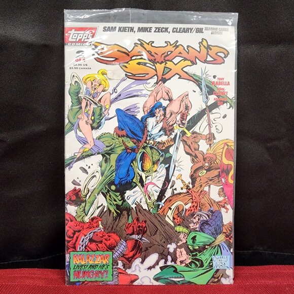 Satan's Six #2 Topps Comic 1993 Original Sealed Book Sam Keith - Picture 1 of 8